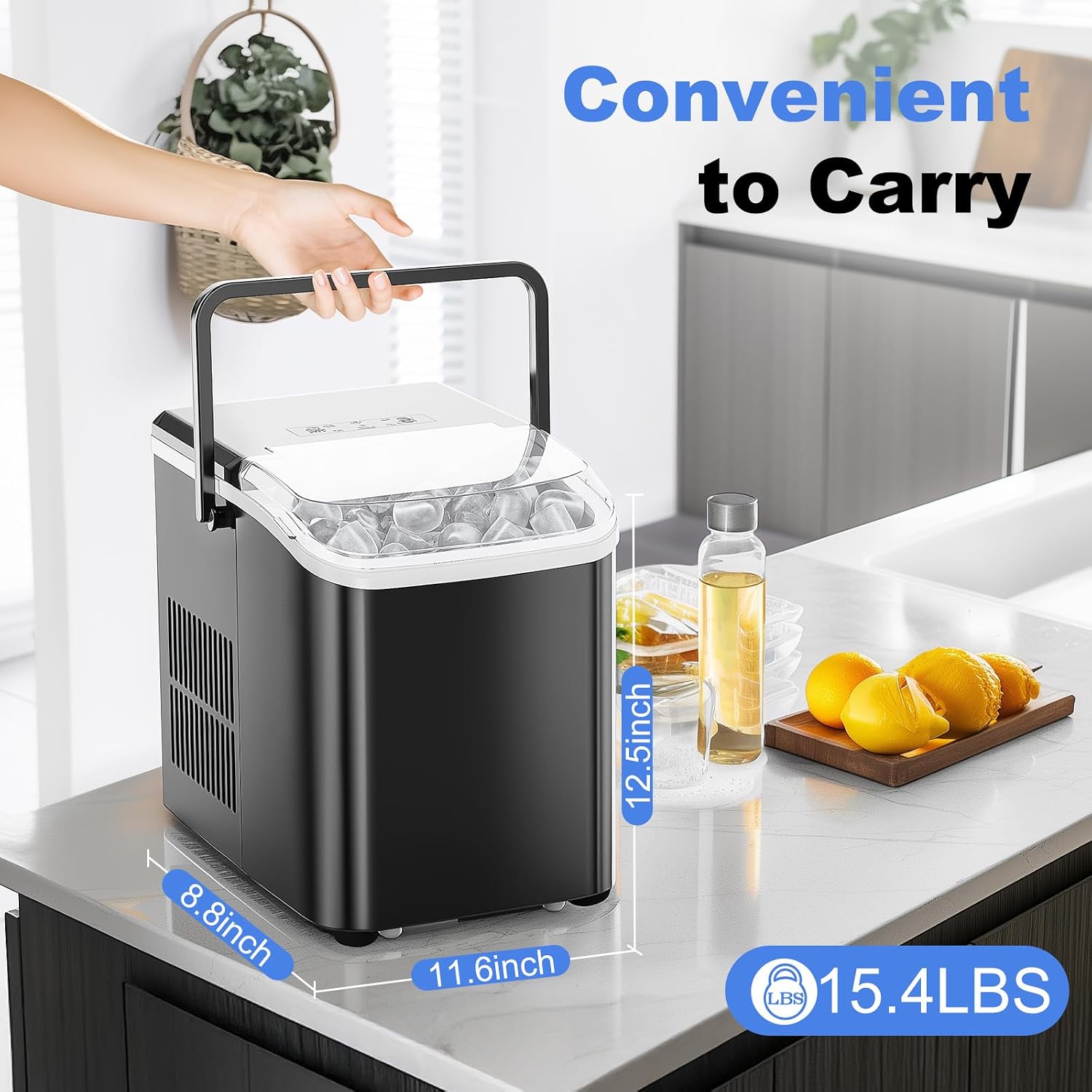 Portable Ice Maker – 9 Ice Cubes in Just 6 Minutes