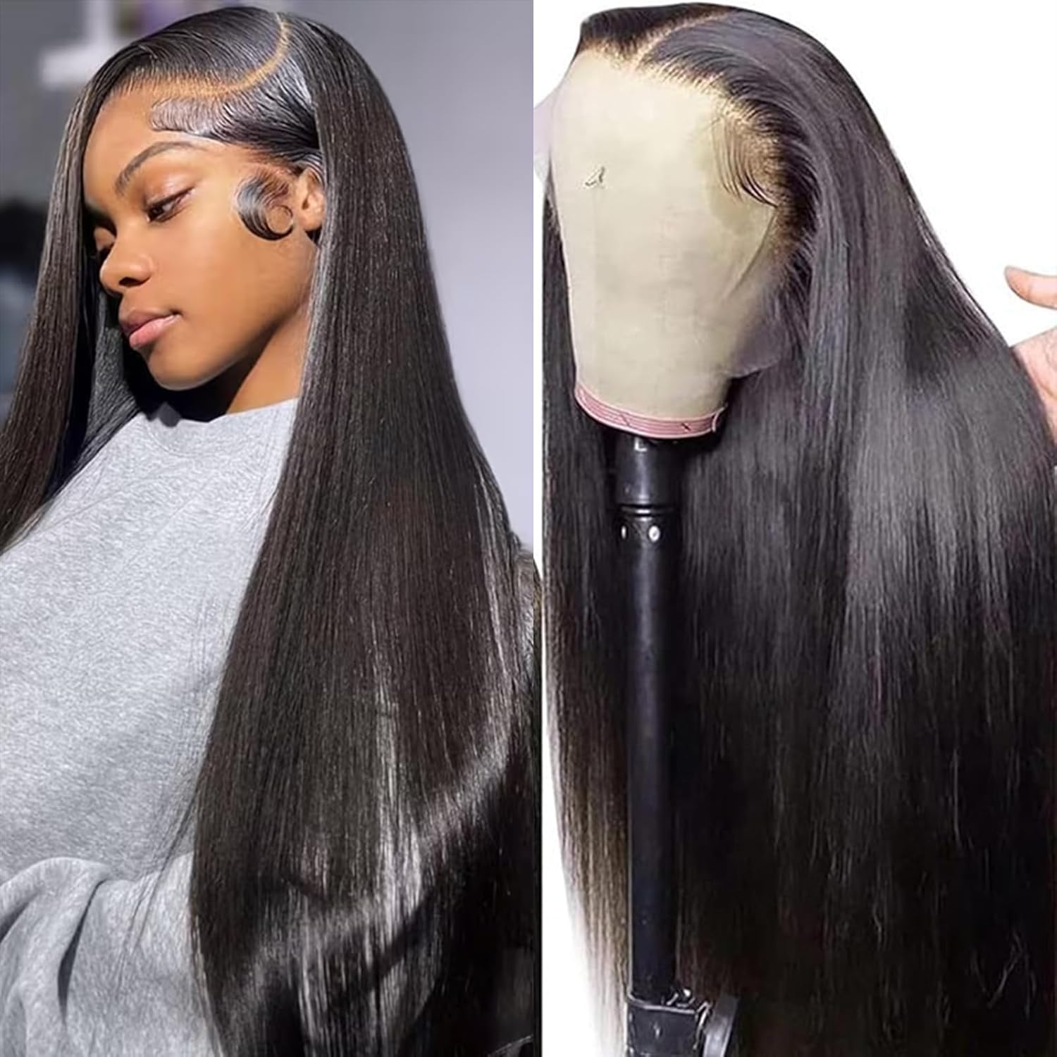 ⚡ Final Hours – Up to 50% Off🌷💥Straight HD Transparent Lace Front Wigs Human Hair