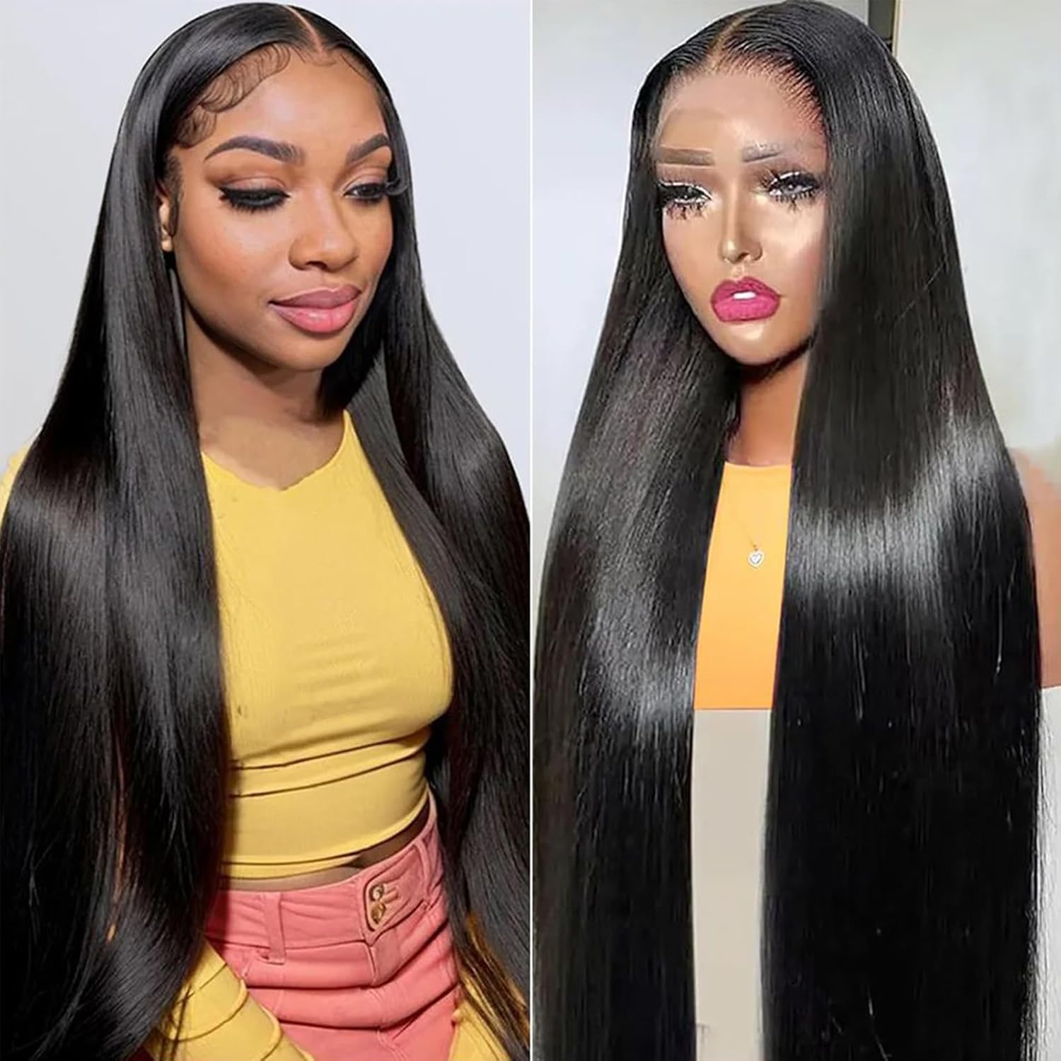 ⚡ Final Hours – Up to 50% Off🌷💥Straight HD Transparent Lace Front Wigs Human Hair