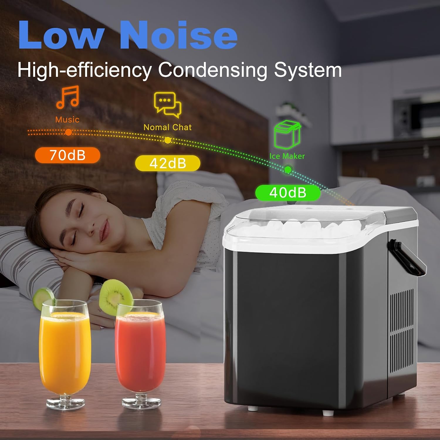 Portable Ice Maker – 9 Ice Cubes in Just 6 Minutes