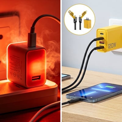120W Dual USB & Dual Type-C Fast Charger