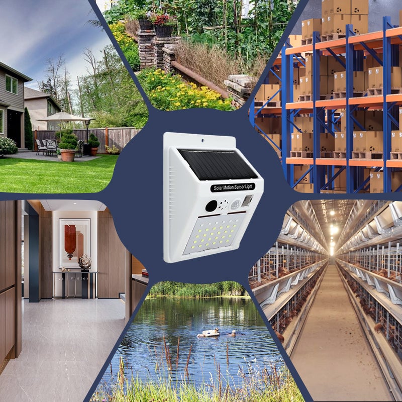 Solar-Powered Remote Control Motion Sensor Security Alarm Lamp-aosuonisiz