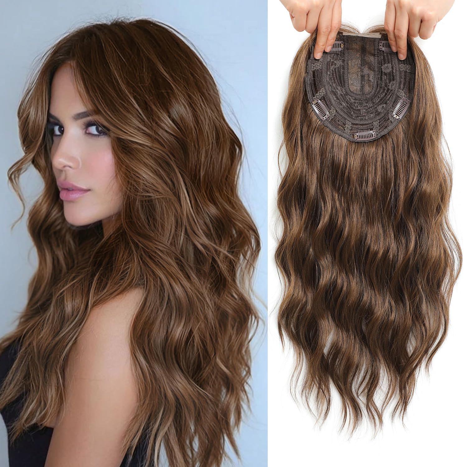 ⚡ Final Hours –🌷2026 New Lightweight & Breathable Wavy Hair Topper