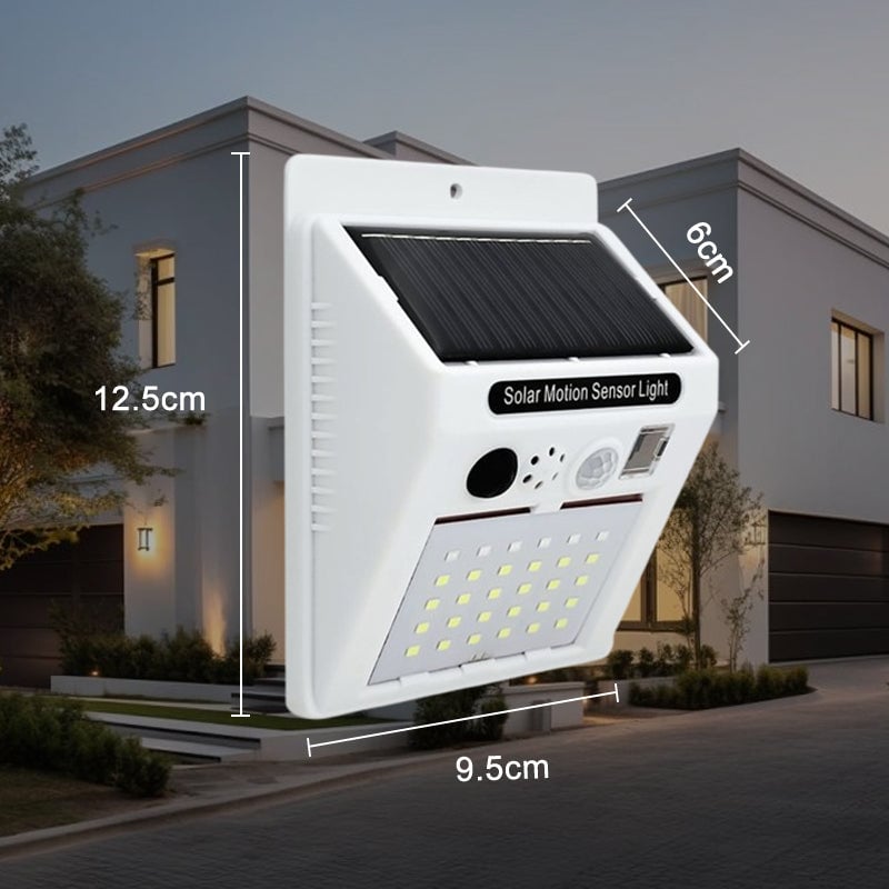 Solar-Powered Remote Control Motion Sensor Security Alarm Lamp-aosuonisiz