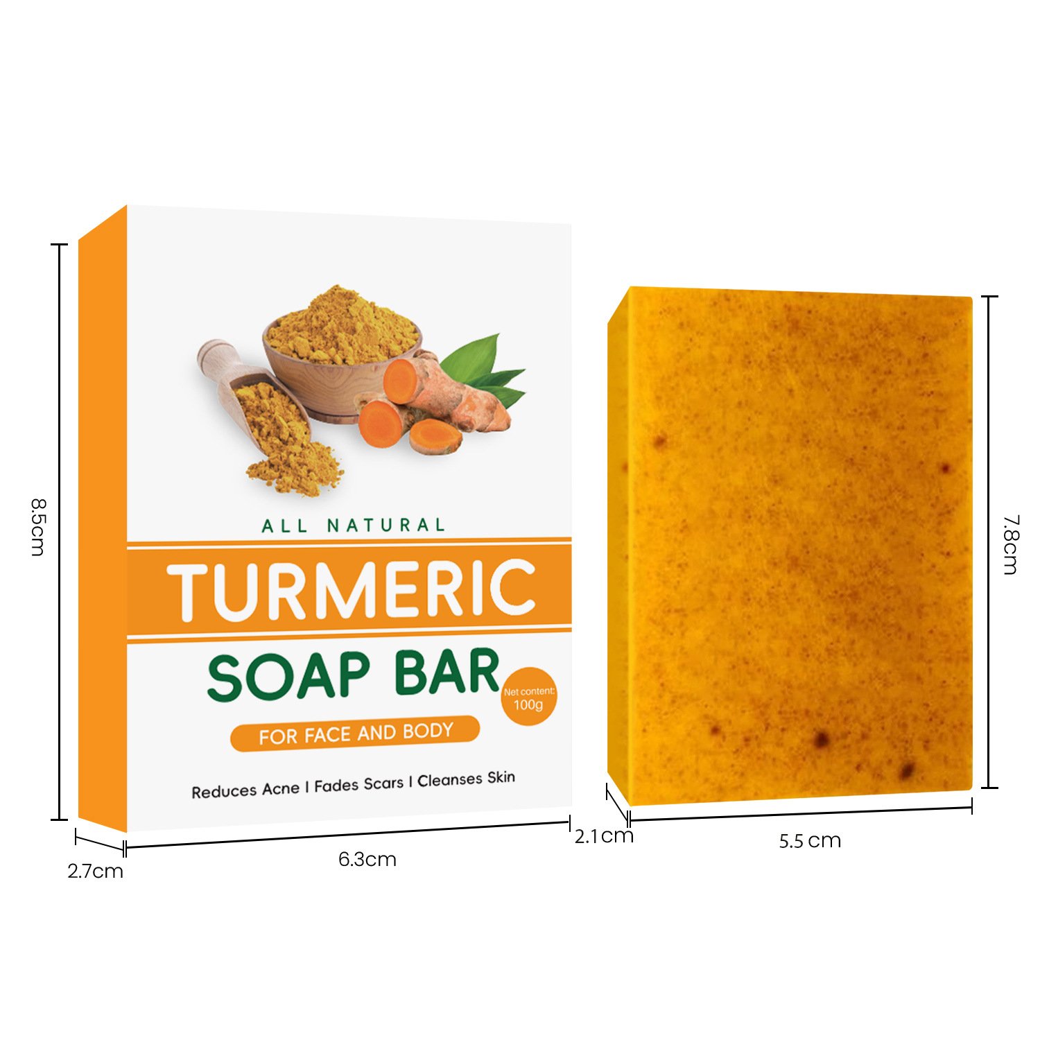 🎄Christmas Hot Sale🎁Turmeric & Kojic Acid Brightening Soap-aosuonisiz