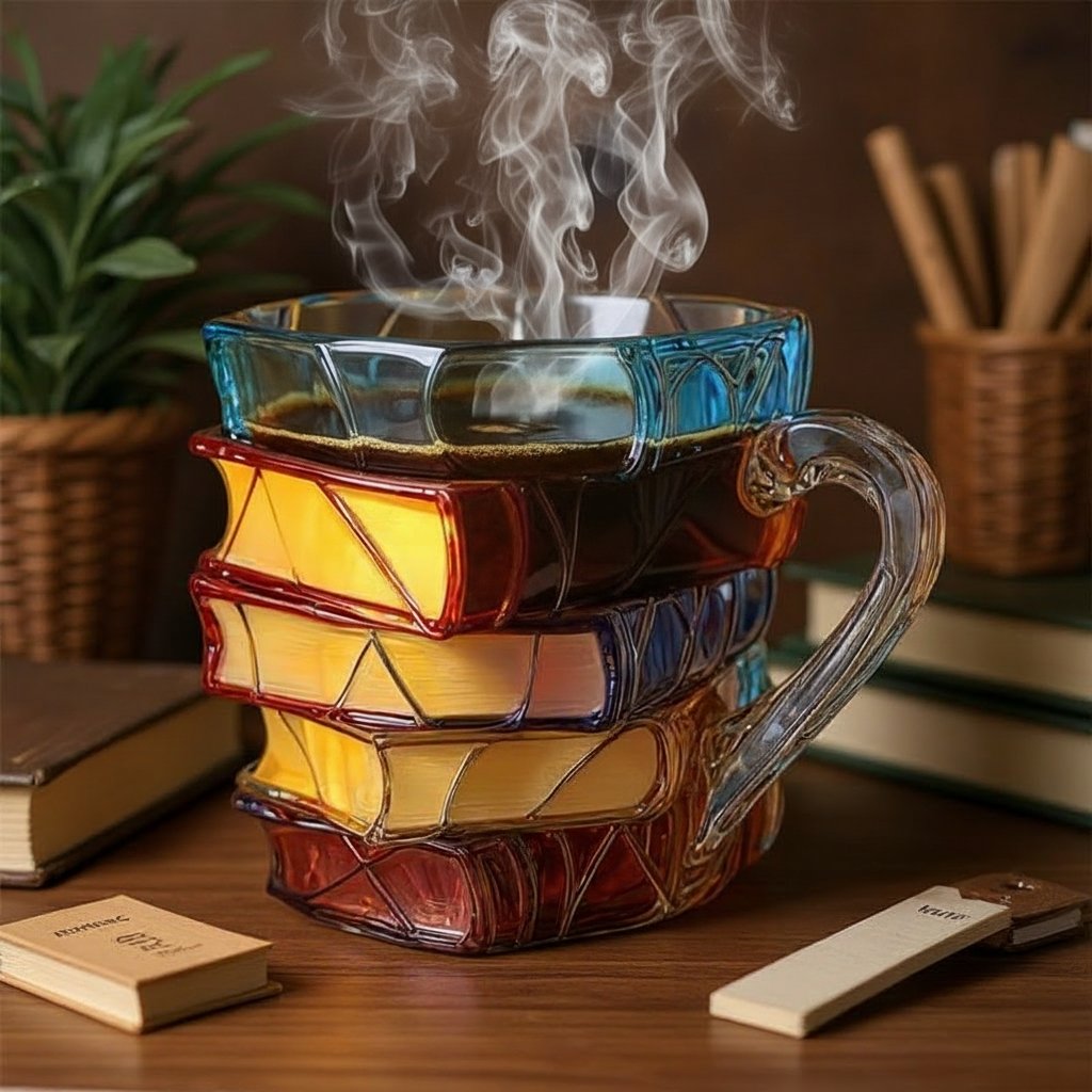 🔥Hot Sale 49% off🌟Novelty 3D Painted Book Mug— Where Literature Meets Art in Your Morning Routine 📚☕-aosuonisiz