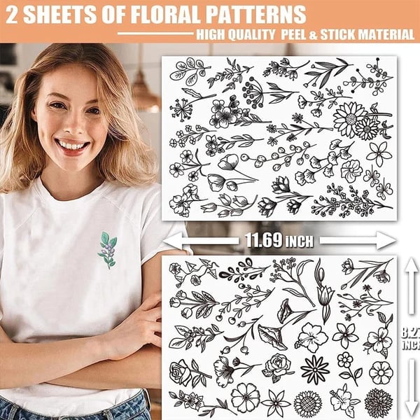 💐Water Soluble Flower Patterns for Embroidery-aosuonisiz