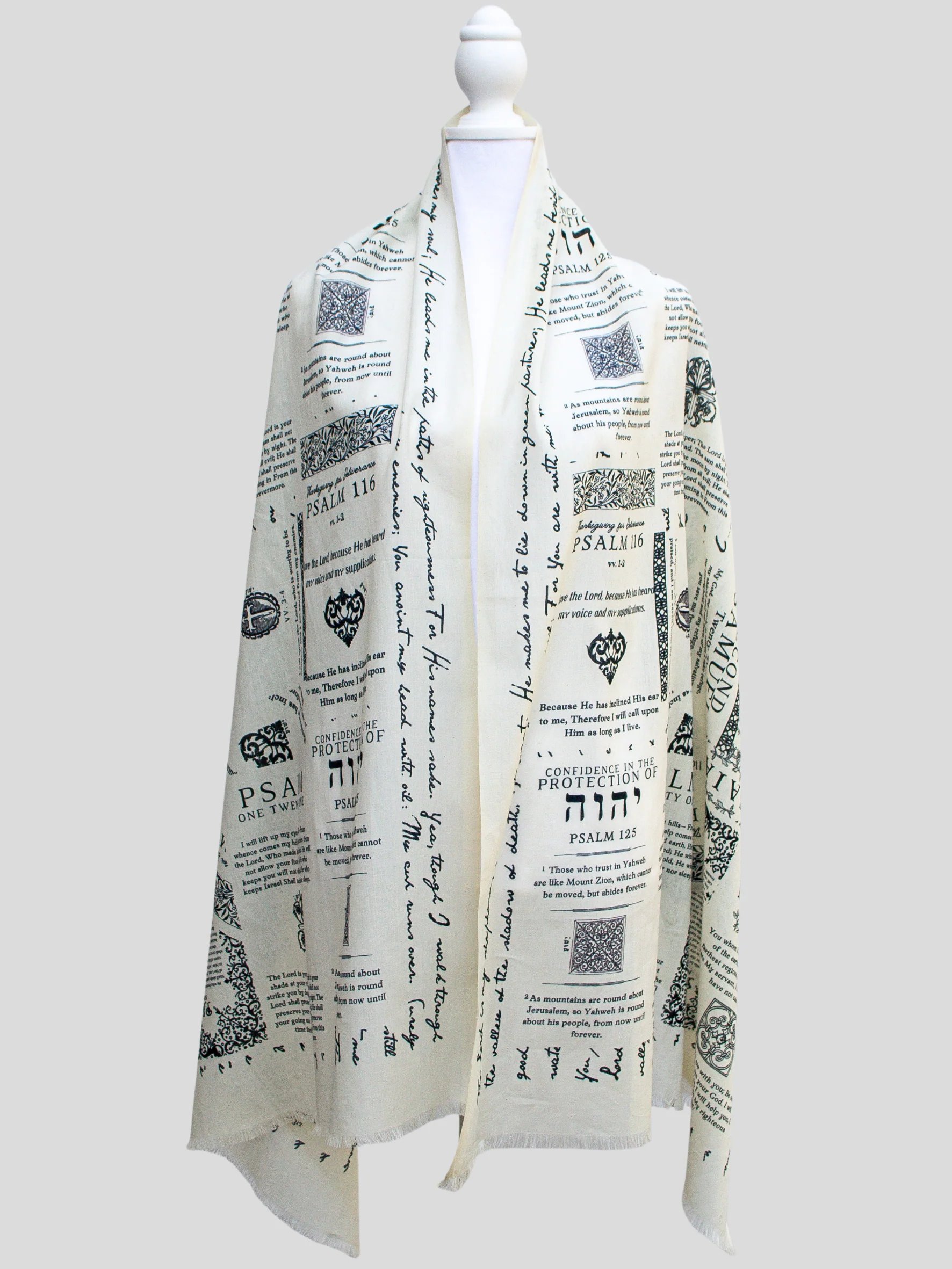 🔥Last Day 49% OFF  ✝️Handcrafted Christian Prayer Shawl: Protection Bible Verse Scarf, Yeshua Scripture Wrap🙏
