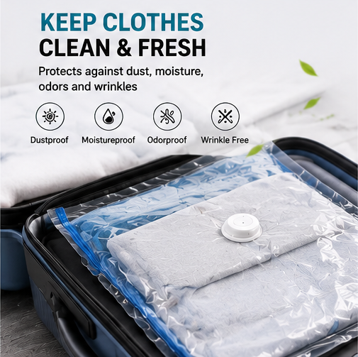 Cordless Travel Vacuum Bag Set
