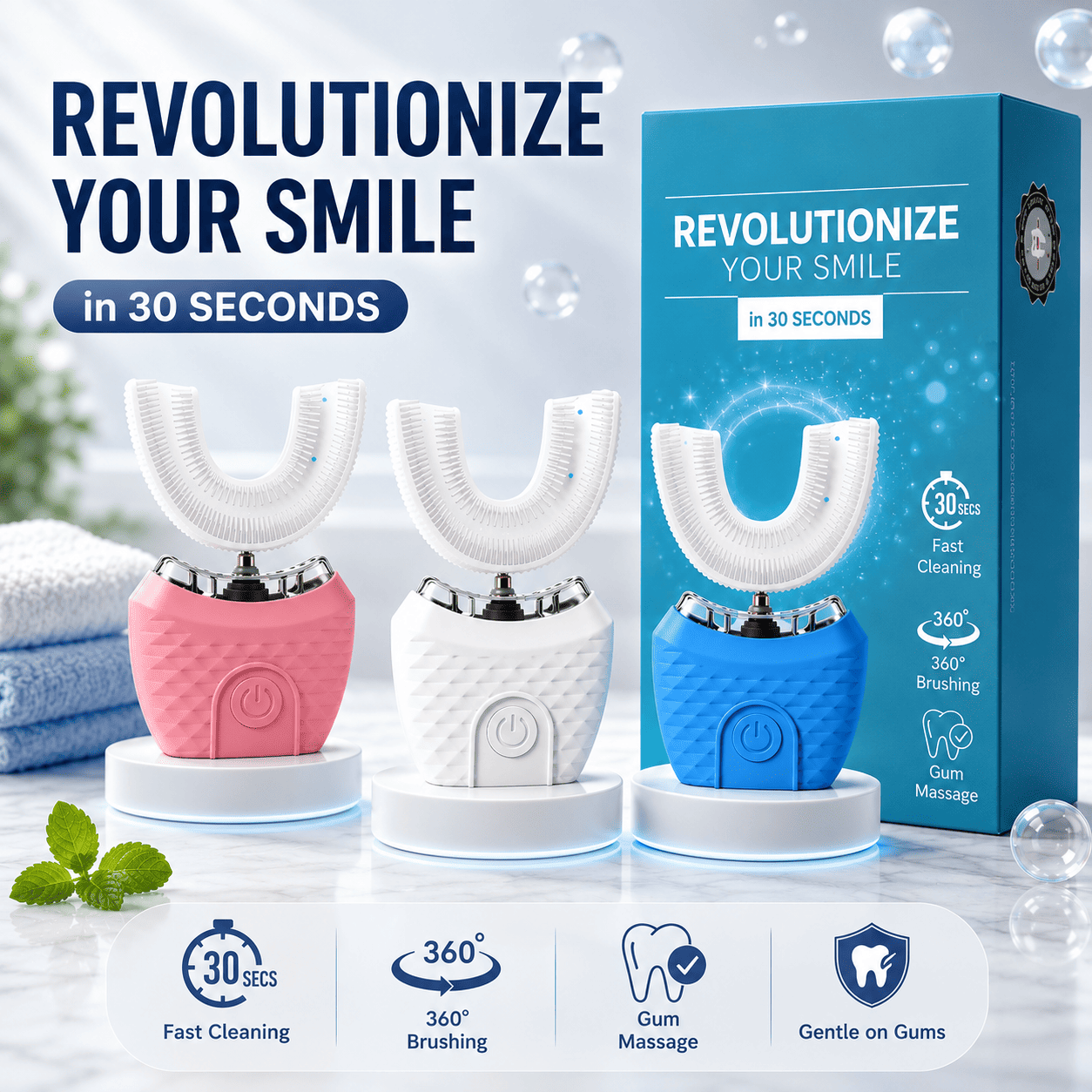 🔥Last Day 50% Off🔥Ultrasonic Electric Toothbrush ✨ Deep Clean