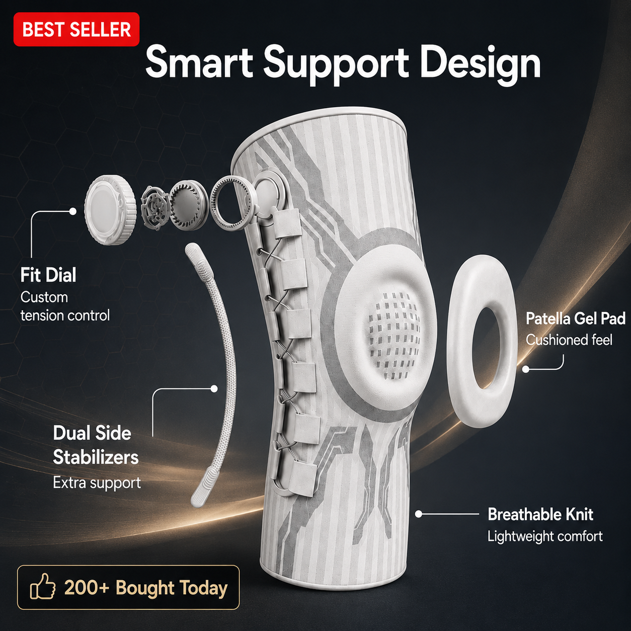 Motion-Guiding Knee Stabilizer