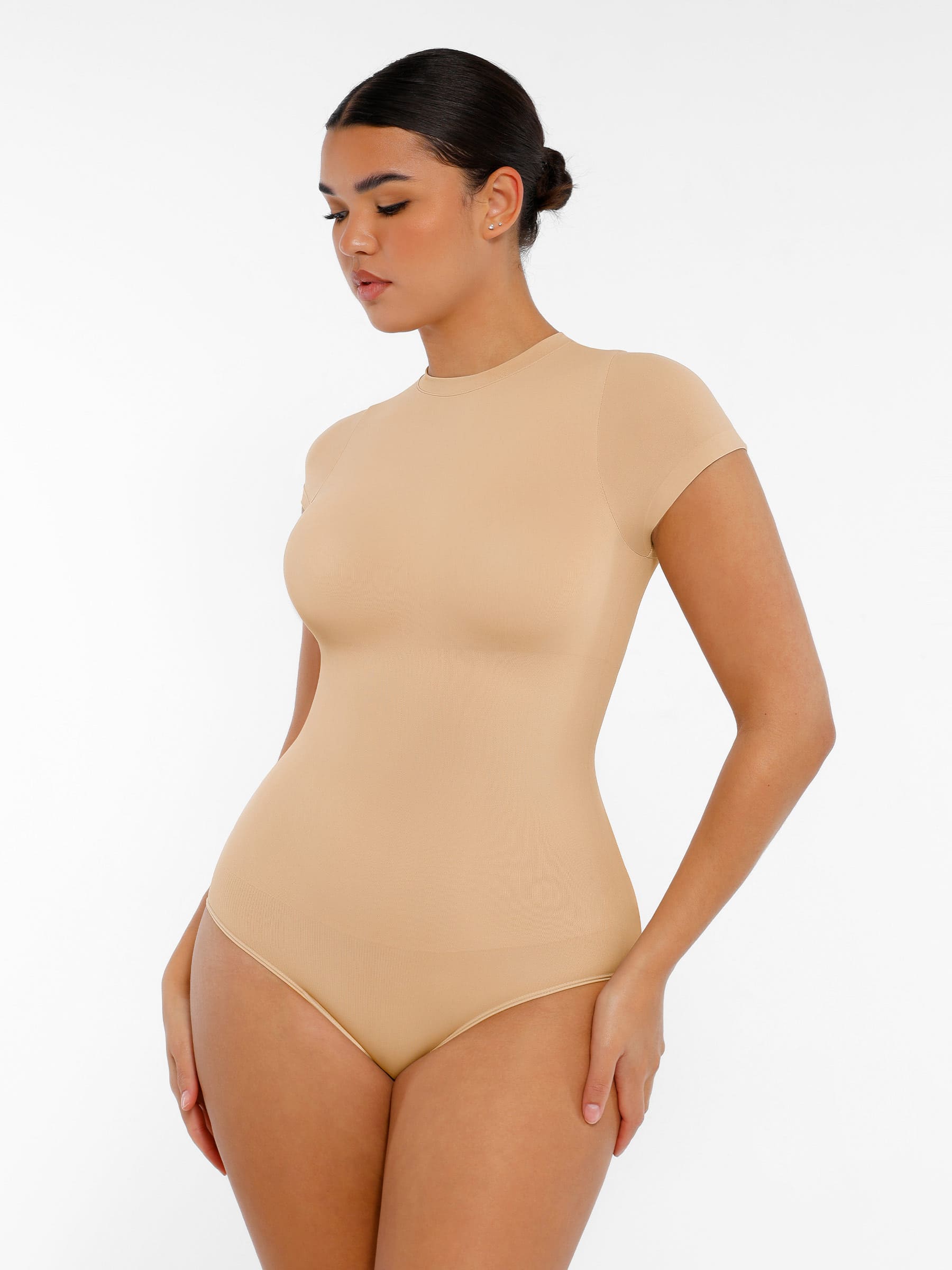 Feelingirl Seamless Crew Neck Bodysuits