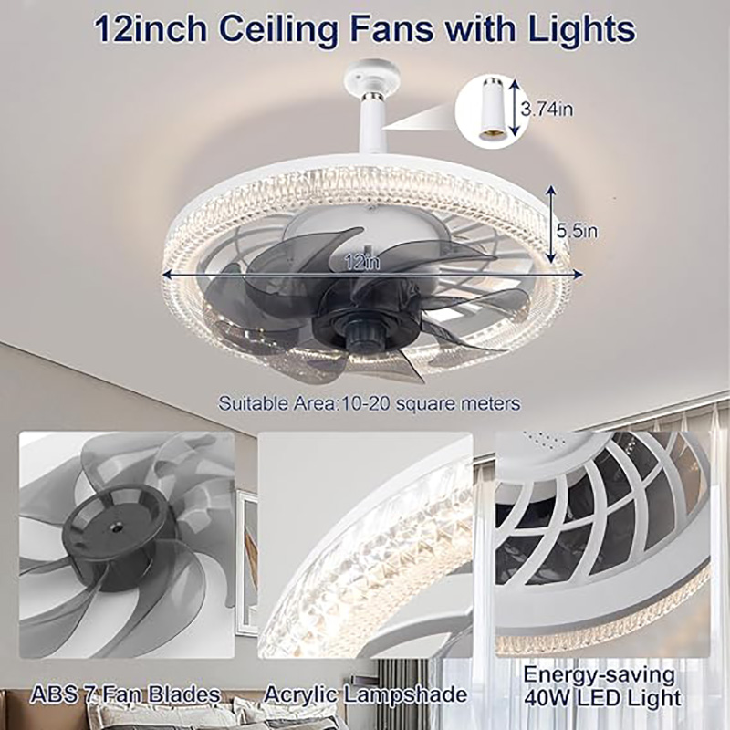 🔥Last Day: 50% Off🔥2-in-1 Remote-Controlled Ceiling Fan with LED Light