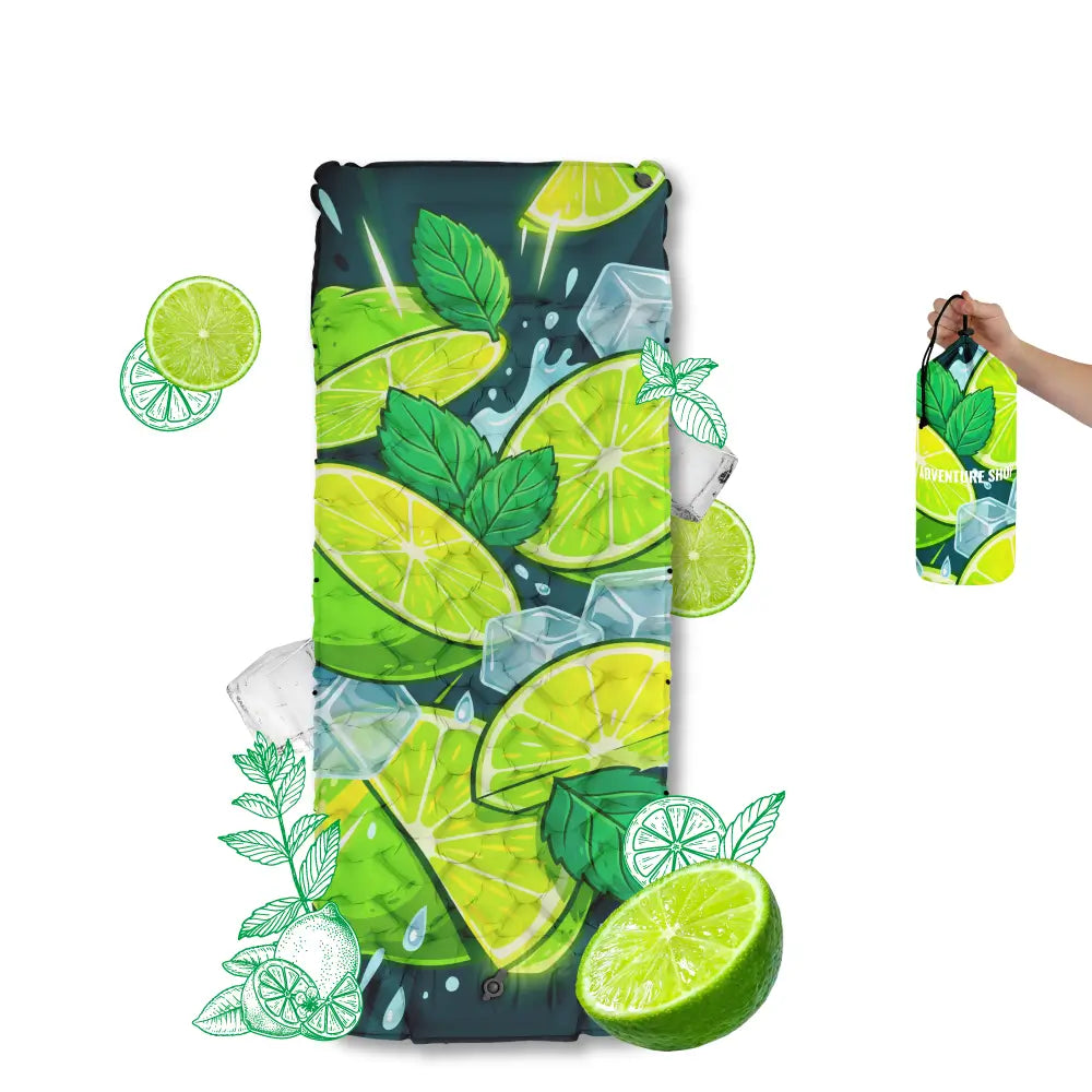 Inflatable Beach Mat with Built-In Pump