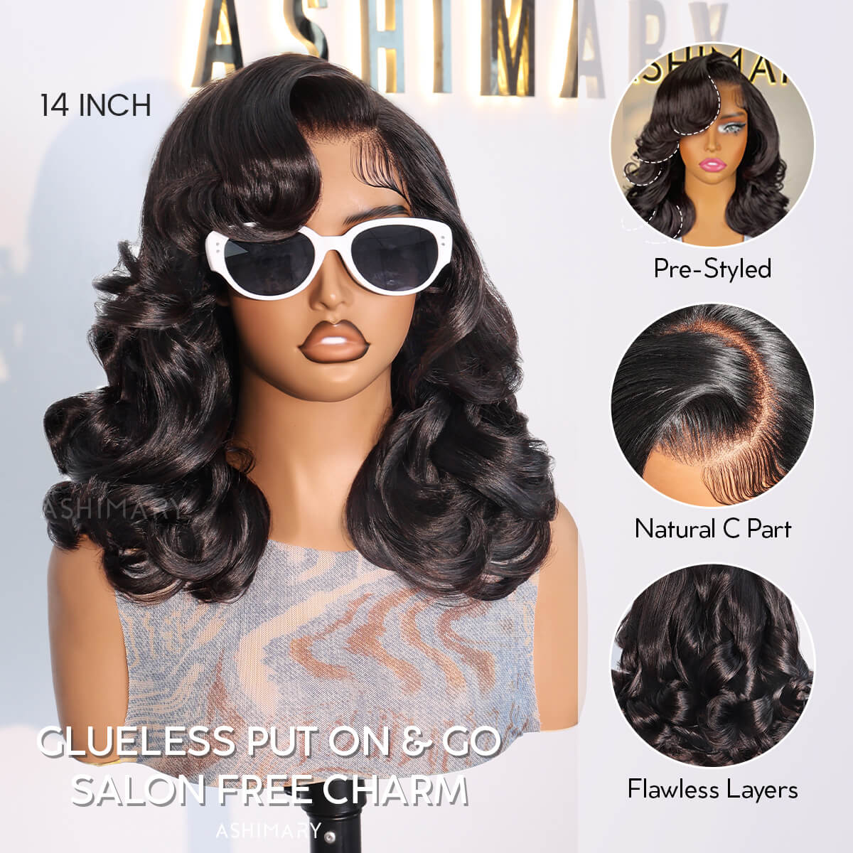 Free shipping —Pre-Styled Body Wave Short Bob Wig Transparent Lace Wigs