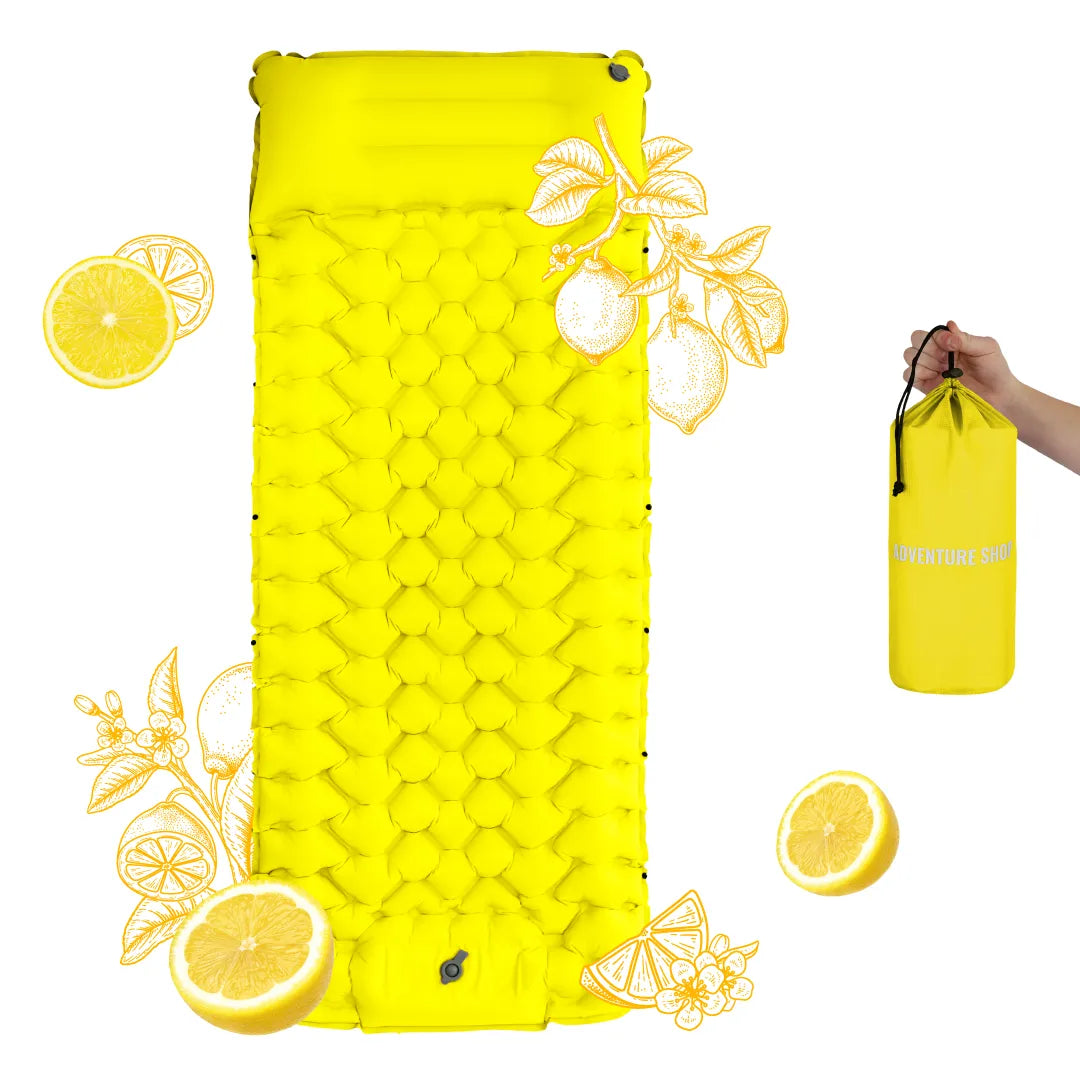 Inflatable Beach Mat with Built-In Pump