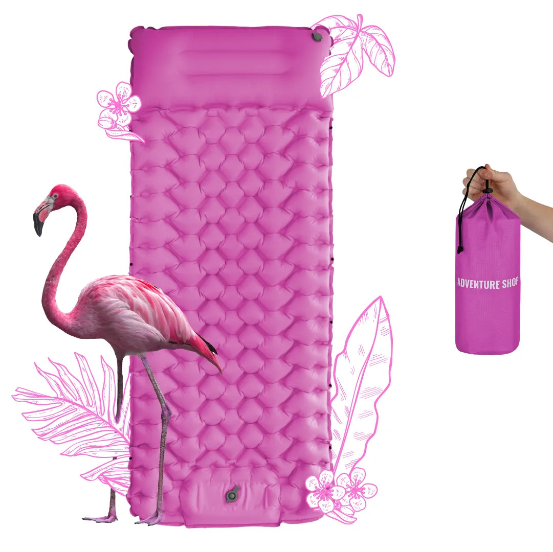 Inflatable Beach Mat with Built-In Pump