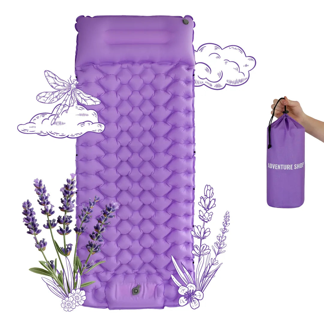 Inflatable Beach Mat with Built-In Pump