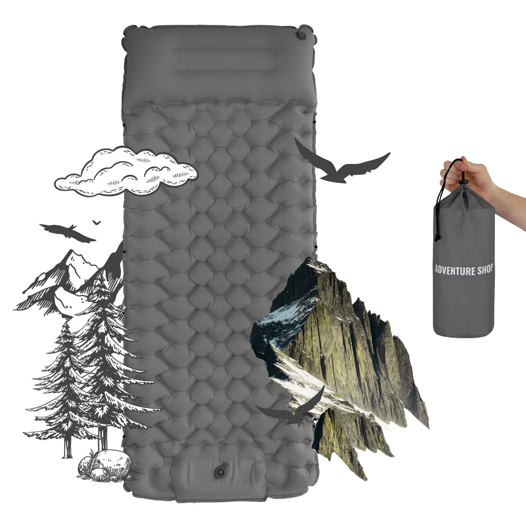 Inflatable Beach Mat with Built-In Pump