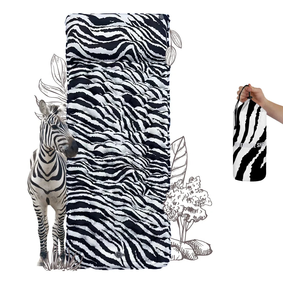 Inflatable Beach Mat with Built-In Pump