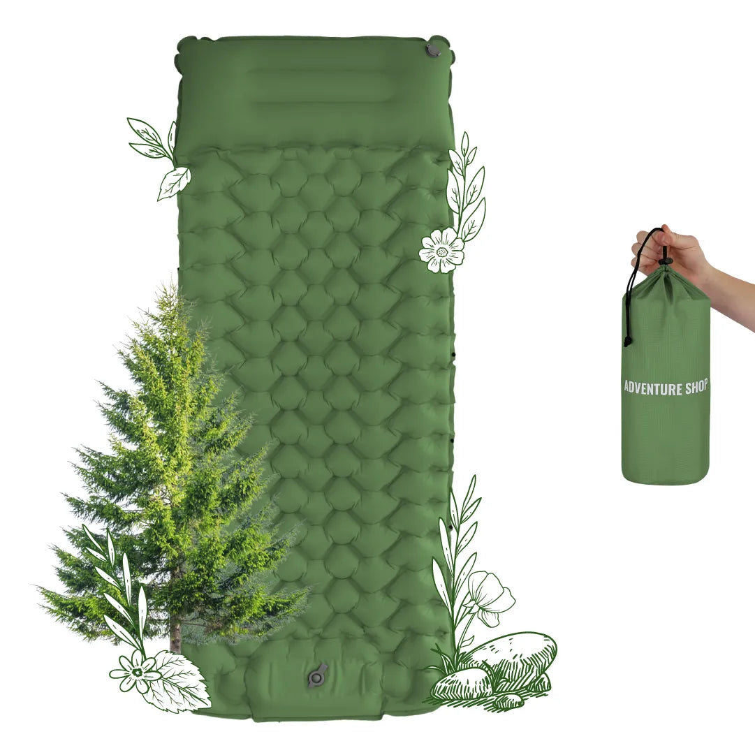 Inflatable Beach Mat with Built-In Pump