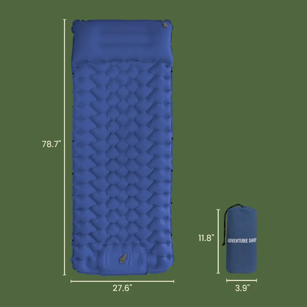 Inflatable Beach Mat with Built-In Pump