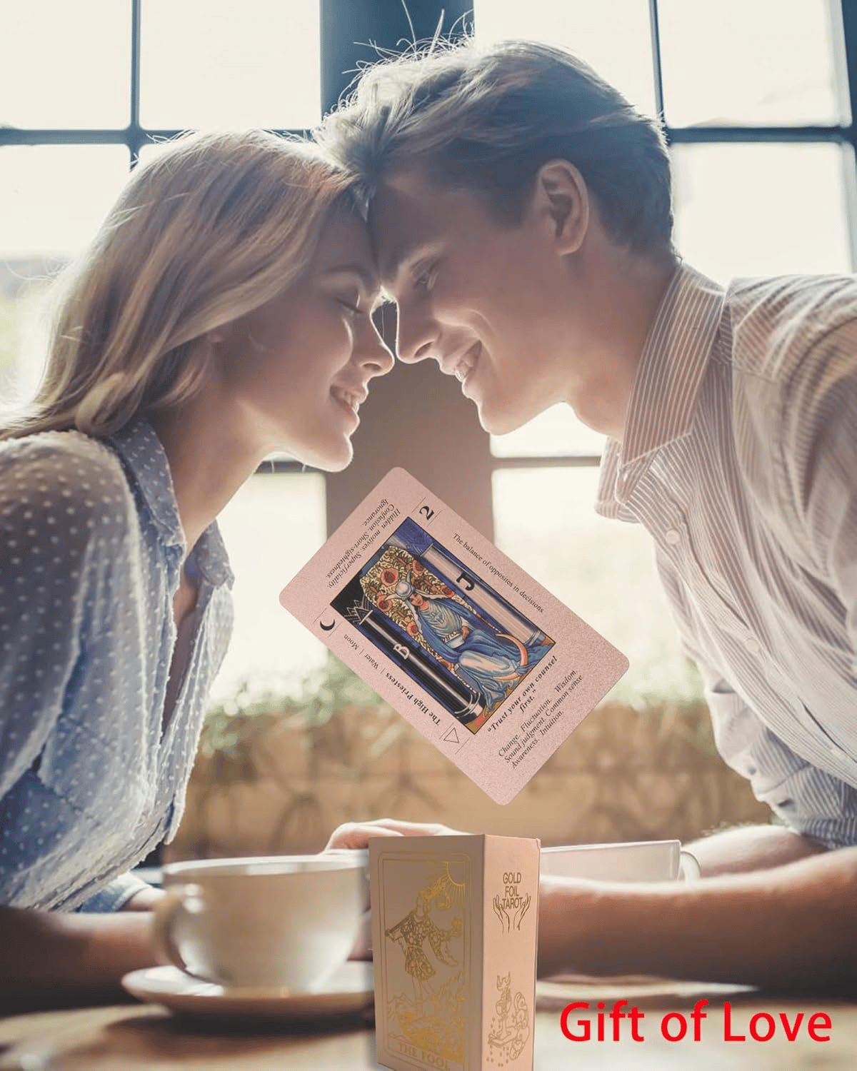 Rose Gold Tarot Cards with Guide Book Waterproof Wrinkle Resistant Foil Tarot Deck for Beginners Includes Chakras Planets Zodiac Signs Elements & Affirmations