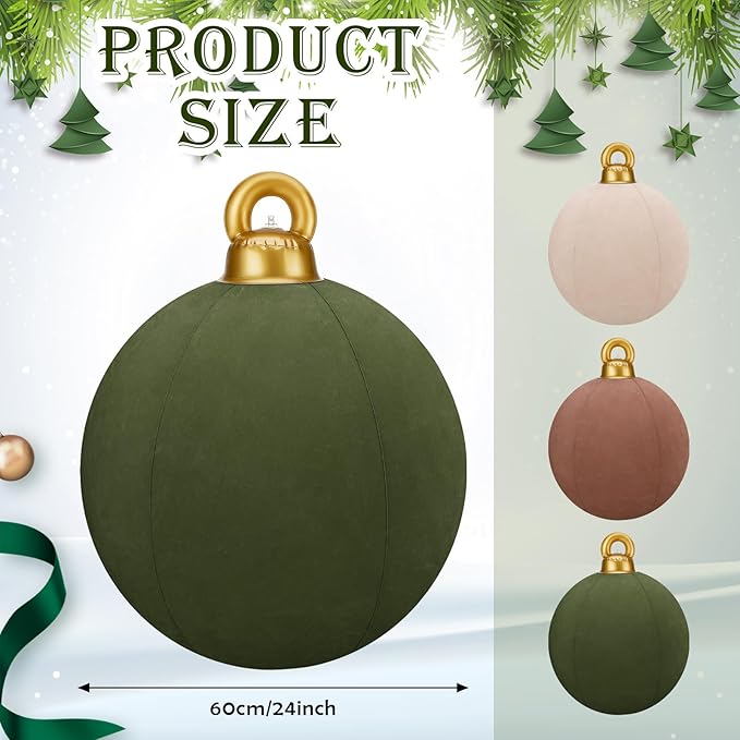 💥Velvet Outdoor Christmas PVC inflatable Decorated Ball💥--🎁BUY 2 FREE SHIPPING-aosuonisiz