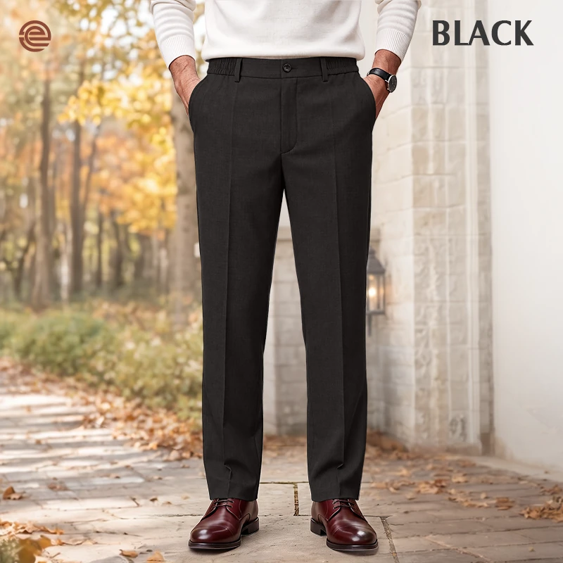 OldenEase - High Waist Pleated Trousers with Comfort Stretch Waistband