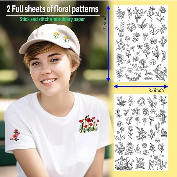 💐Water Soluble Flower Patterns for Embroidery-aosuonisiz