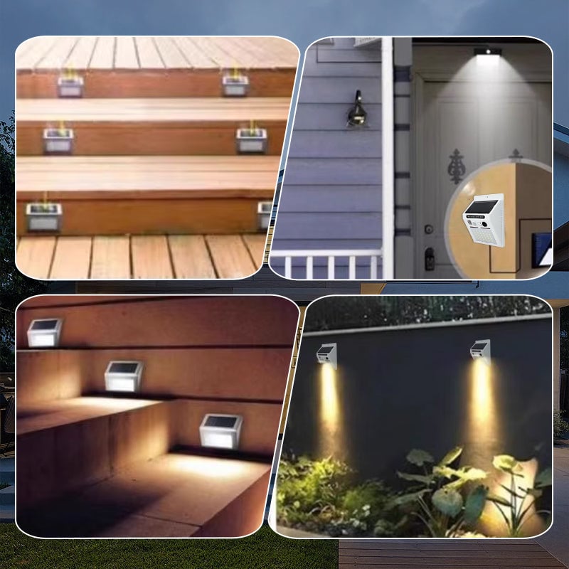 Solar-Powered Remote Control Motion Sensor Security Alarm Lamp-aosuonisiz