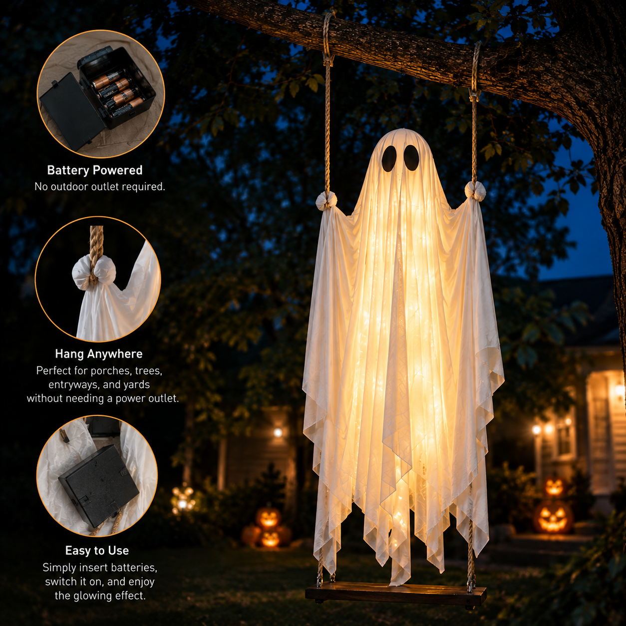 Glowing Ghost Decoration