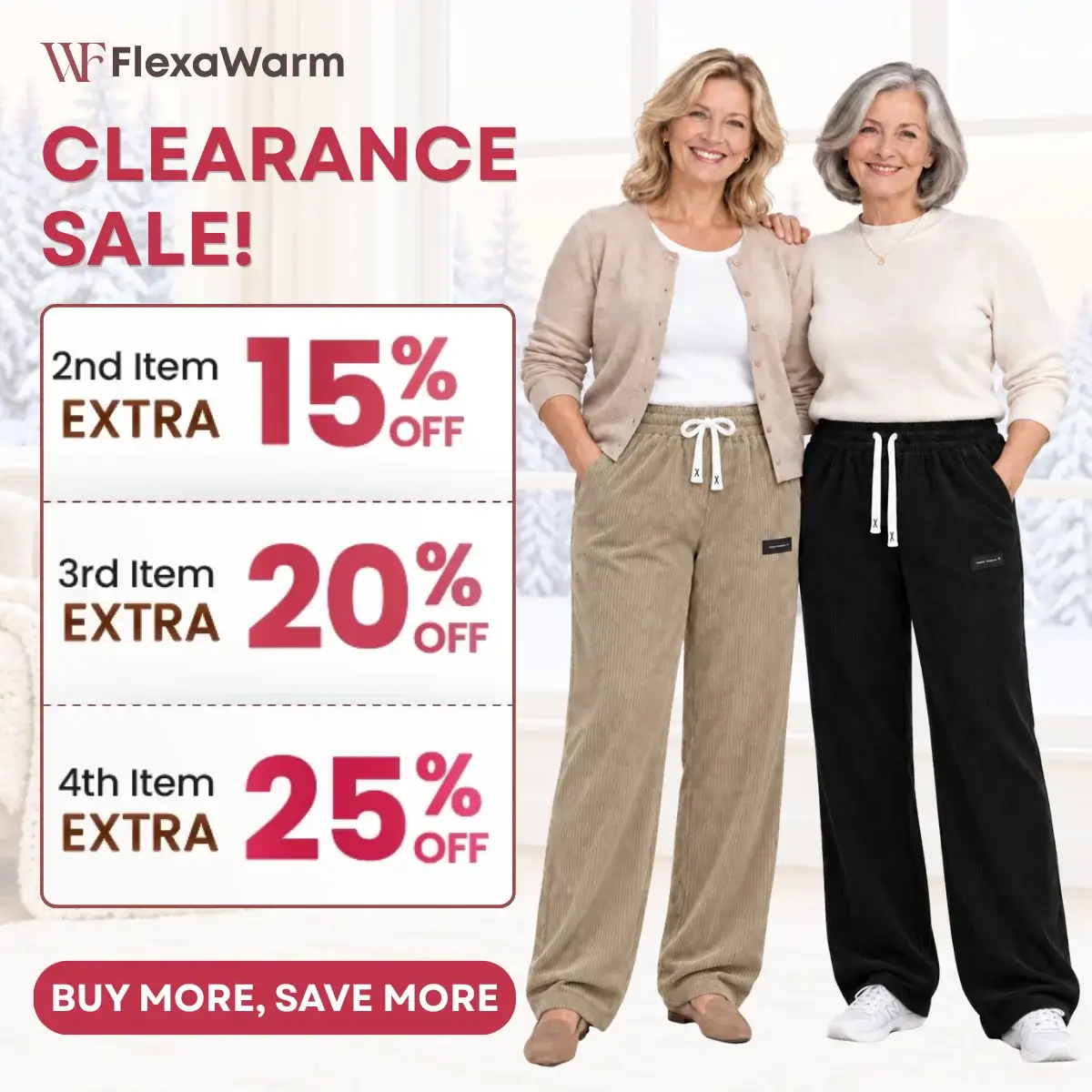 FlexaWarm - Cozy Stretch High-Waisted Corduroy Pants for Seniors