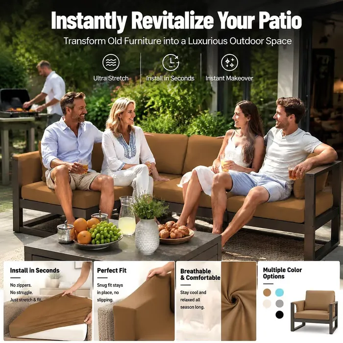 Stretch Sofa Cushion Covers Set