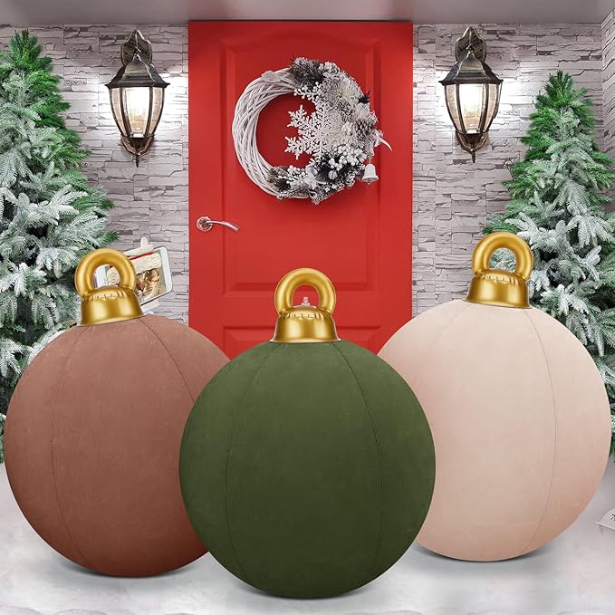 💥Velvet Outdoor Christmas PVC inflatable Decorated Ball💥--🎁BUY 2 FREE SHIPPING-aosuonisiz