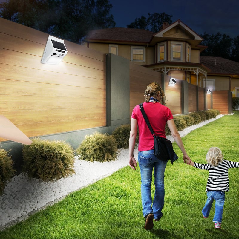 Solar-Powered Remote Control Motion Sensor Security Alarm Lamp-aosuonisiz