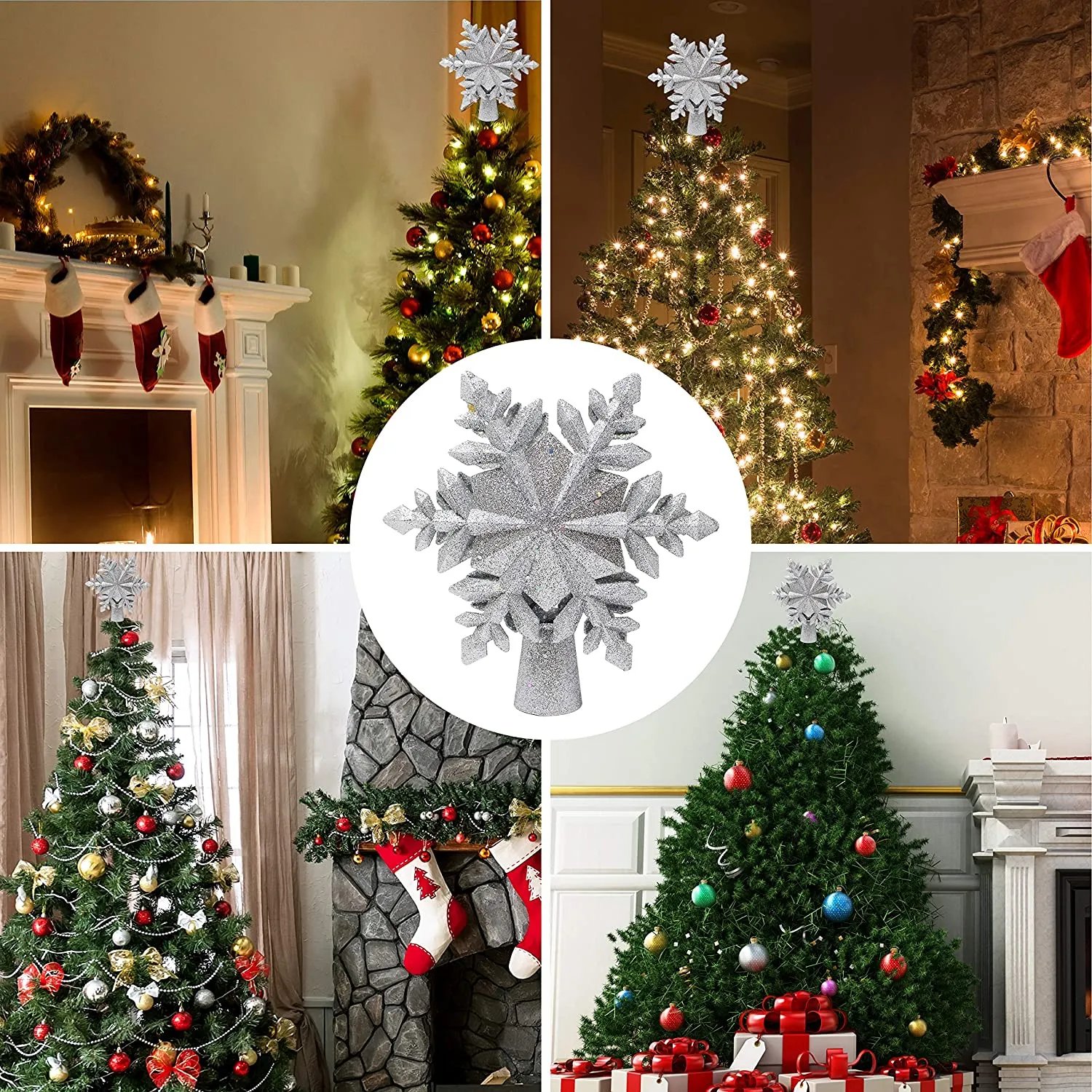 🎄3D Snowflake Christmas Tree Topper-aosuonisiz