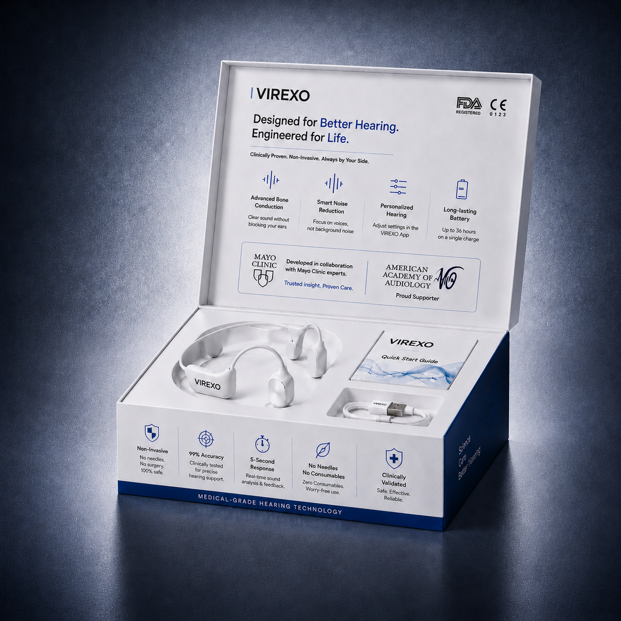🏆 Final 2 Hours : Only Limited Stock Left🔥 VIREXO® Bone Conduction Smart Hearing Headphones (Mayo Clinic Recommended)