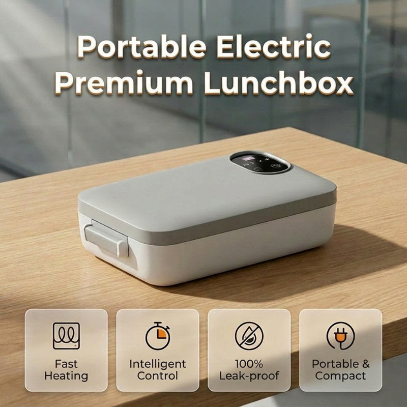 🍱portable Electric Lunch Box With Self-heating – Compact & Silent – Keeps Meals Warm – Perfect For Office, Road Trips Or Picnics 🔋✨