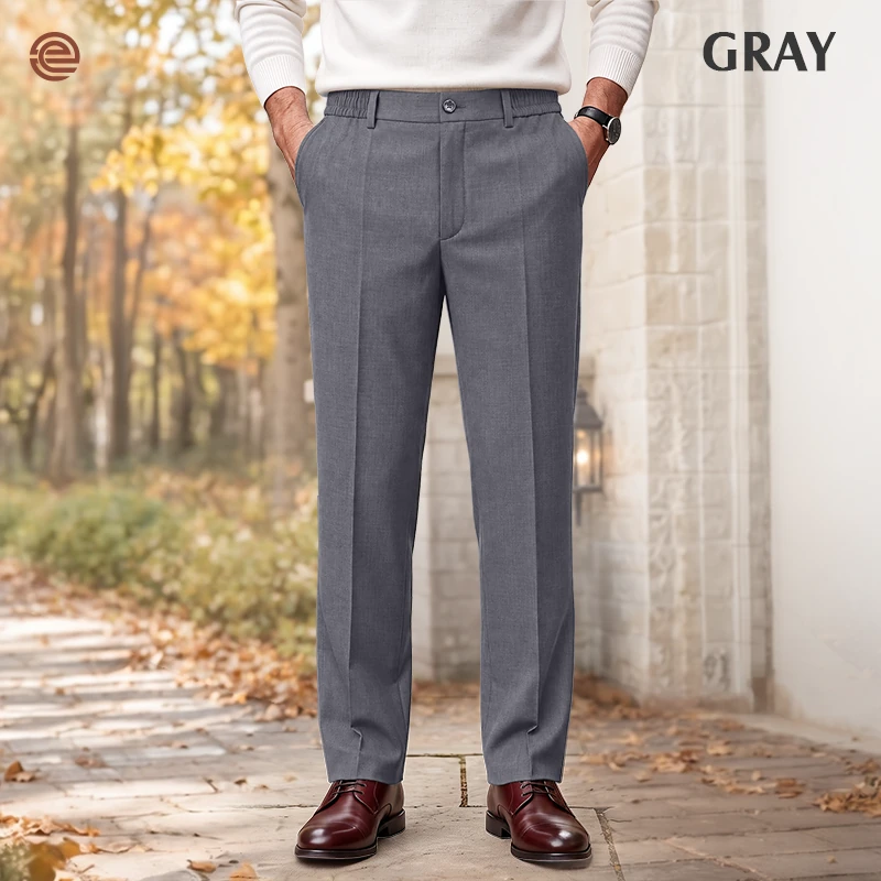 OldenEase - High Waist Pleated Trousers with Comfort Stretch Waistband