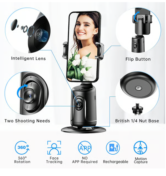 🔥last Day 49% Off🔥 - Smart Ai Facial Recognition Phone Tripod🤳