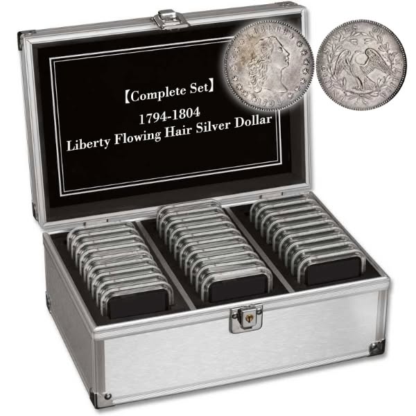 ⏰Last 12 sets!!️The Complete Set Of 1794–1804 Liberty Flowing Hair Silver Dollar (11PCS)