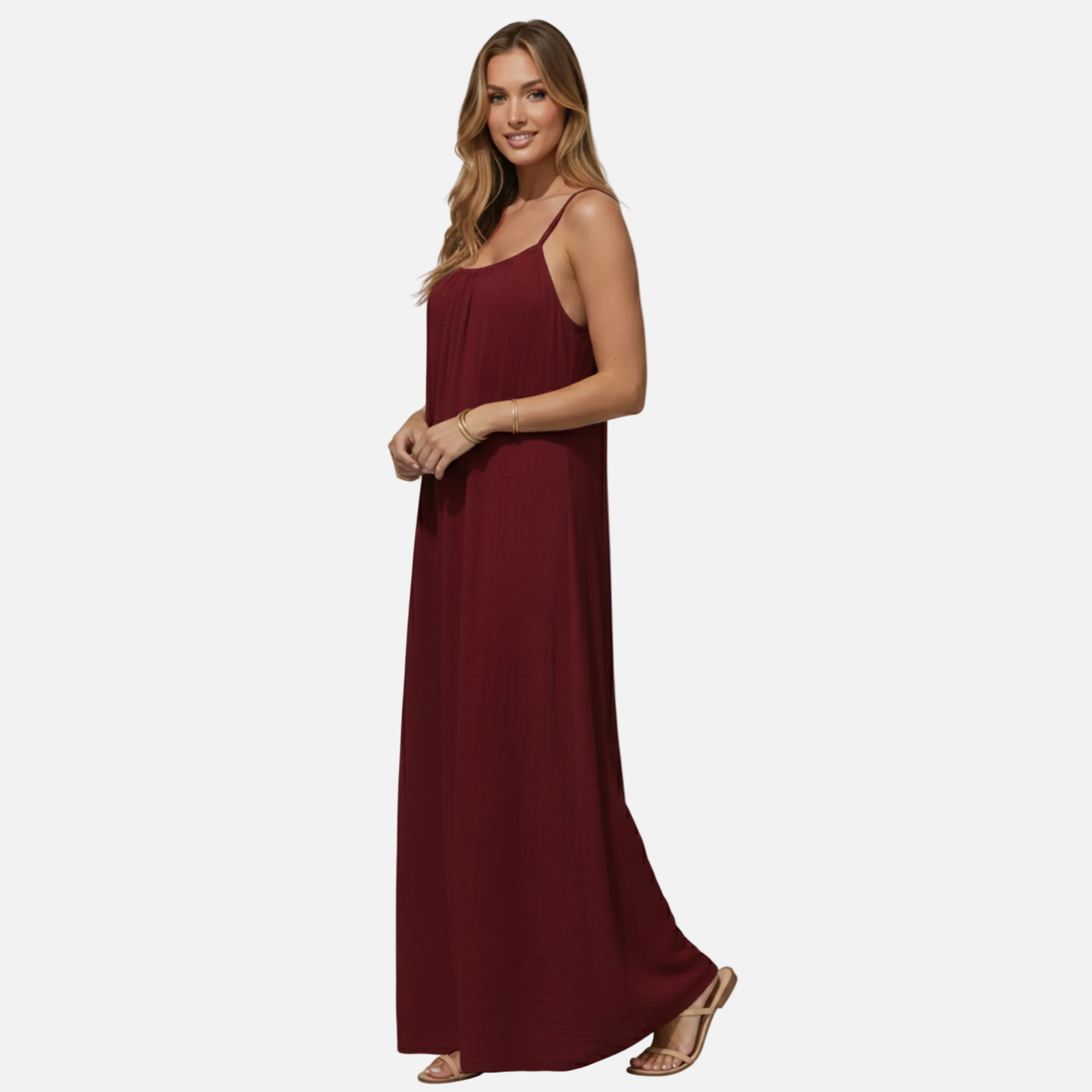 Maxi Dress Women's Flowy Spaghetti Strap Backless
