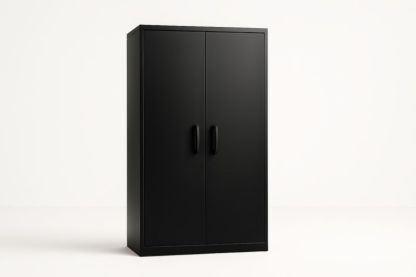Armadio in Acciaio a Due Ante Nero 180x90x40 cm-Xenorital