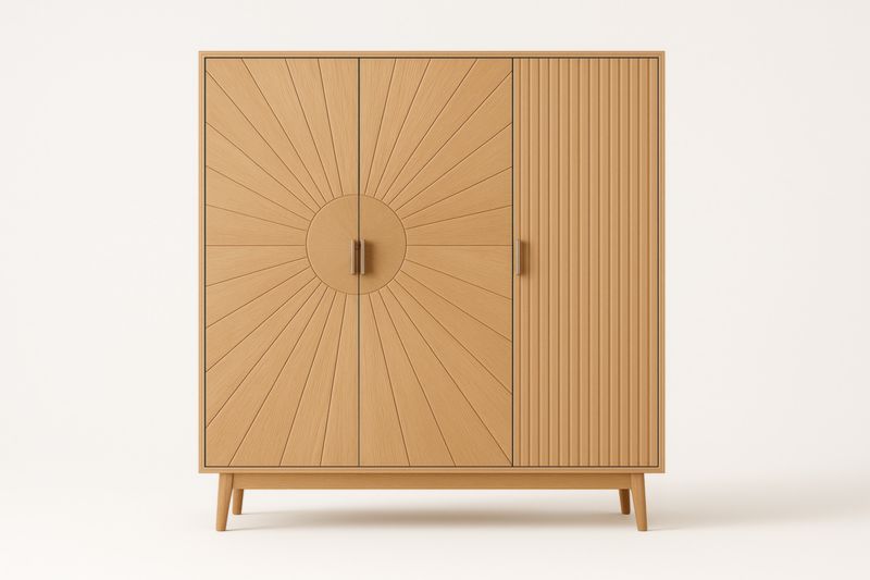 Armadio in Legno di Rovere con 3 Ante-Xenorital