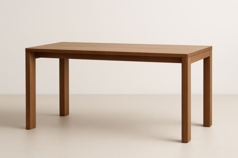 Tavolo rettangolare in legno massello marrone-Xenorital