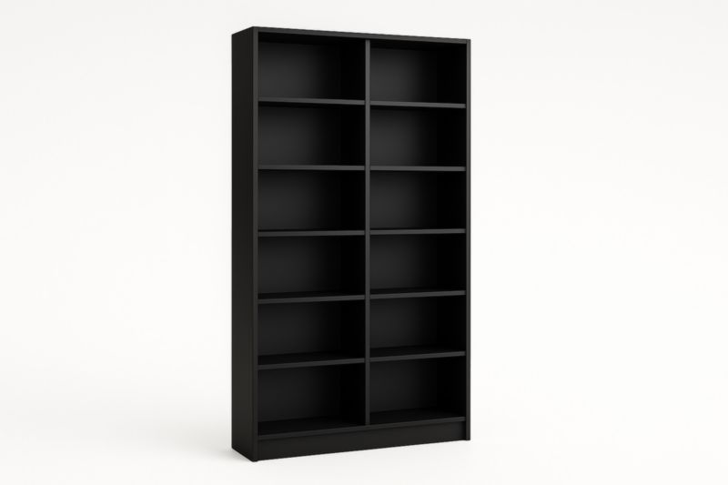Libreria Rettangolare Nero MDF 214x120x28 cm-Xenorital