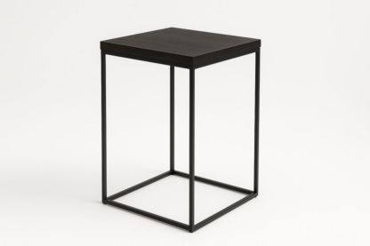 Tavolino Quadrato in Metallo e Legno 40x40x60 cm-Xenorital