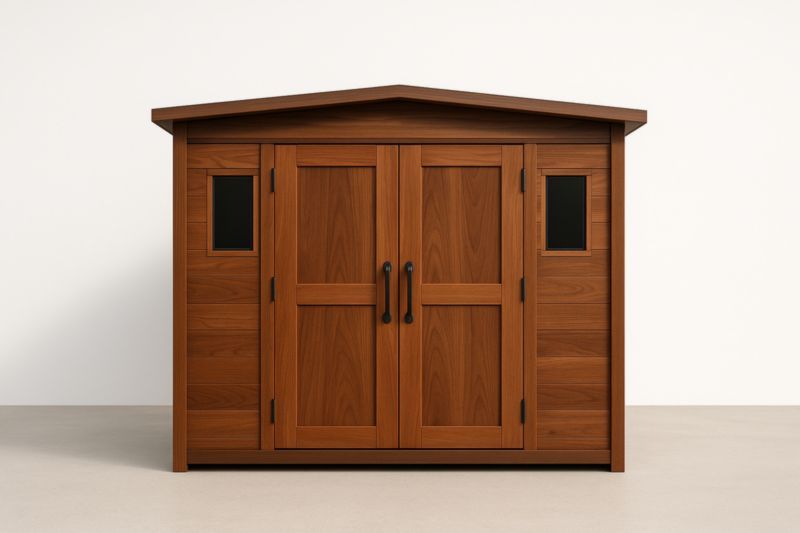 Capanno da Giardino in Legno Massello con Finestre-Xenorital