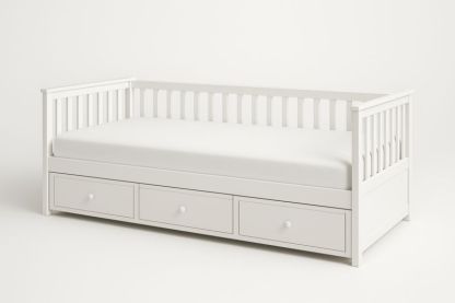 Daybed in Legno di Pino Bianco con Cassetti 200x90 cm-Xenorital